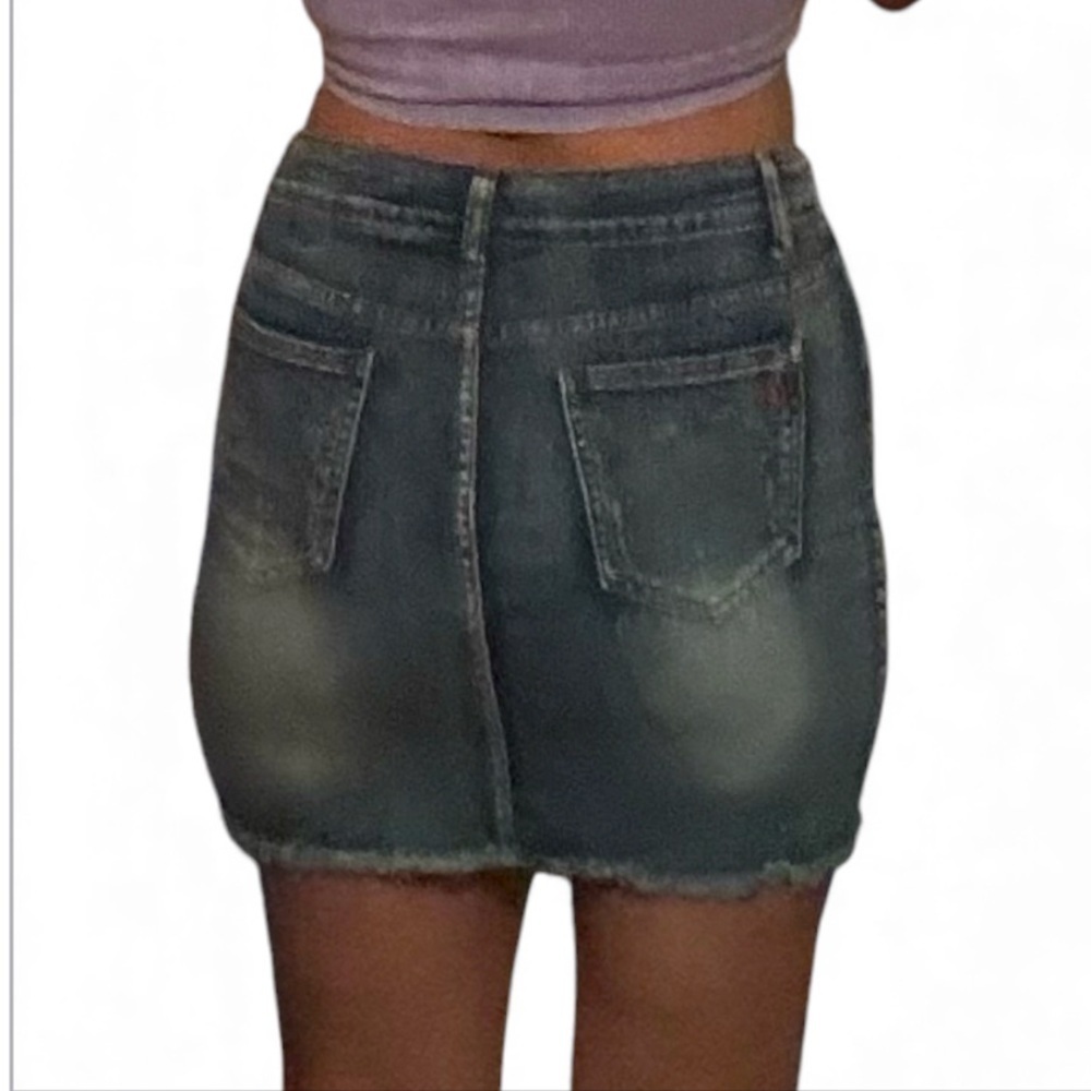 VIP Embroidered Jean Skirt L - Picture 5 of 5